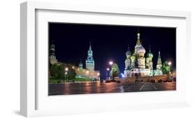 Red Square at night, Moscow-Vadim Ratsenskiy-Framed Art Print