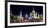 Red Square at night, Moscow-Vadim Ratsenskiy-Framed Art Print