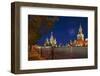 Red Square at Night.-Jon Hicks-Framed Photographic Print