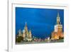 Red Square, St. Basil's Cathedral and the Savior's Tower of the Kremlin, UNESCO World Heritage Site-Miles Ertman-Framed Photographic Print