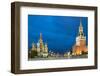 Red Square, St. Basil's Cathedral and the Savior's Tower of the Kremlin, UNESCO World Heritage Site-Miles Ertman-Framed Photographic Print