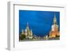 Red Square, St. Basil's Cathedral and the Savior's Tower of the Kremlin, UNESCO World Heritage Site-Miles Ertman-Framed Photographic Print