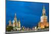 Red Square, St. Basil's Cathedral and the Savior's Tower of the Kremlin, UNESCO World Heritage Site-Miles Ertman-Mounted Photographic Print