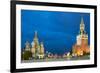 Red Square, St. Basil's Cathedral and the Savior's Tower of the Kremlin, UNESCO World Heritage Site-Miles Ertman-Framed Photographic Print