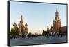 Red Square, St. Basil's Cathedral and the Savior's Tower of the Kremlin, UNESCO World Heritage Site-Miles Ertman-Framed Stretched Canvas