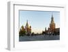 Red Square, St. Basil's Cathedral and the Savior's Tower of the Kremlin, UNESCO World Heritage Site-Miles Ertman-Framed Photographic Print