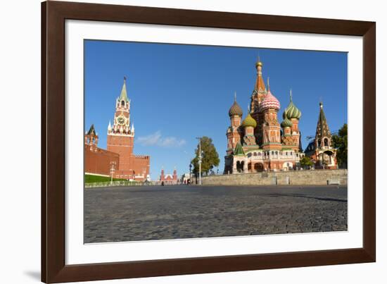 Red Square, St. Basil's Cathedral and the Saviour's Tower of the Kremlin, UNESCO World Heritage Sit-Miles Ertman-Framed Photographic Print