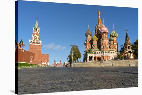 Red Square, St. Basil's Cathedral and the Saviour's Tower of the Kremlin, UNESCO World Heritage Sit-Miles Ertman-Stretched Canvas