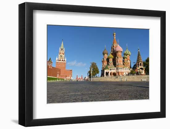 Red Square, St. Basil's Cathedral and the Saviour's Tower of the Kremlin, UNESCO World Heritage Sit-Miles Ertman-Framed Photographic Print