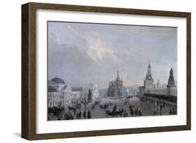 Red Square with Cathedral of Protection of Most Holy Theotokos on Moat or Saint Basil's Cathedral-null-Framed Giclee Print