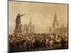 Red Square with St. Basil's Cathedral, Moscow, 1856-null-Mounted Giclee Print