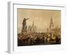 Red Square with St. Basil's Cathedral, Moscow, 1856-null-Framed Giclee Print