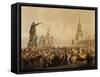 Red Square with St. Basil's Cathedral, Moscow, 1856-null-Framed Stretched Canvas