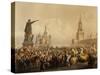 Red Square with St. Basil's Cathedral, Moscow, 1856-null-Stretched Canvas