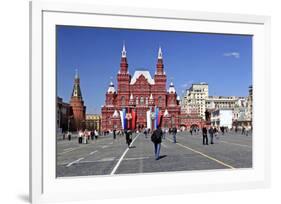Red Square with State Historical Museum, Moscow, Russia-null-Framed Premium Giclee Print