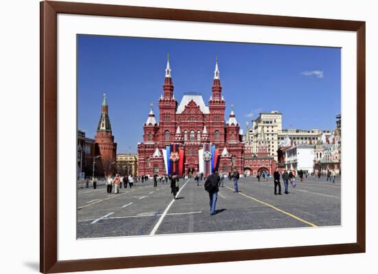 Red Square with State Historical Museum, Moscow, Russia-null-Framed Premium Giclee Print