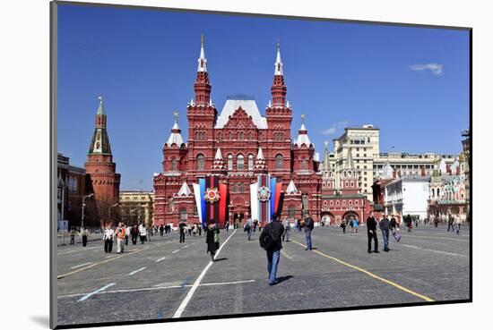 Red Square with State Historical Museum, Moscow, Russia-null-Mounted Art Print
