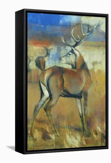 Red Stag, detail from Gathering Deer, 1998-Mark Adlington-Framed Stretched Canvas