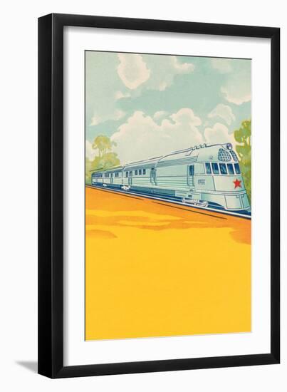 Red Star Bullet Train-null-Framed Art Print