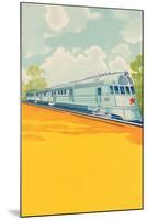 Red Star Bullet Train-null-Mounted Art Print