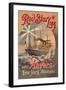 Red Star Cruise Line: Antwerp, New York, and Philadelphia-C. Satzmann-Framed Art Print