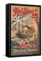Red Star Cruise Line: Antwerp, New York, and Philadelphia-C. Satzmann-Framed Stretched Canvas