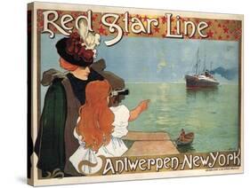 Red Star Line, 1899-Henri Cassiers-Stretched Canvas