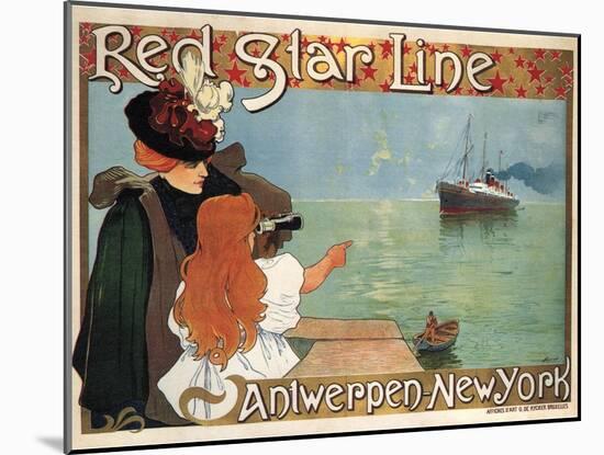 Red Star Line, 1899-Henri Cassiers-Mounted Giclee Print