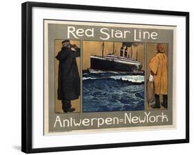 Red Star Line, 1908-Henri Cassiers-Framed Giclee Print