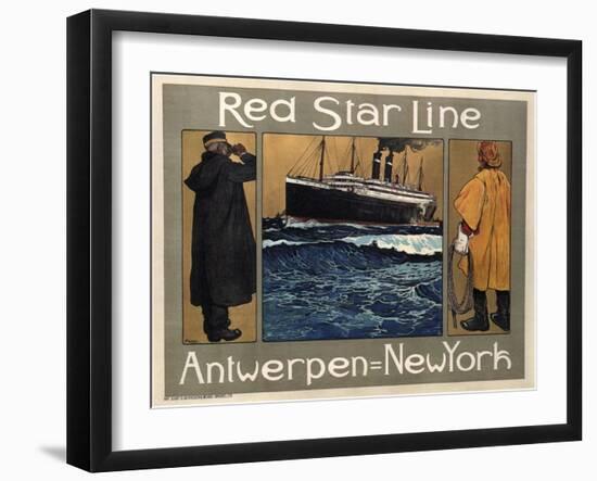 Red Star Line, 1908-Henri Cassiers-Framed Giclee Print