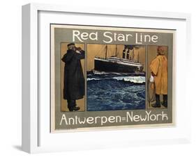 Red Star Line, 1908-Henri Cassiers-Framed Giclee Print