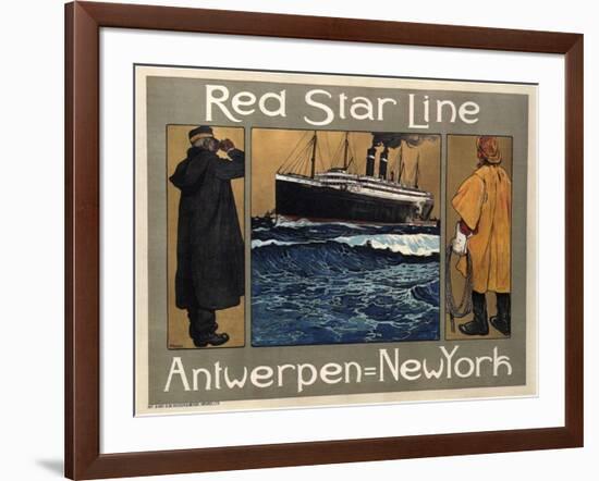 Red Star Line, 1908-Henri Cassiers-Framed Giclee Print