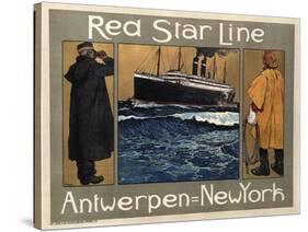 Red Star Line, 1908-Henri Cassiers-Stretched Canvas