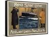 Red Star Line, 1908-Henri Cassiers-Framed Stretched Canvas