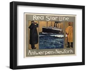 Red Star Line, 1908-Henri Cassiers-Framed Premium Giclee Print