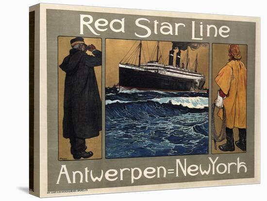 Red Star Line, 1908-Henri Cassiers-Stretched Canvas