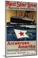 Red Star Line, Antwerpen America, c.1899-null-Mounted Giclee Print