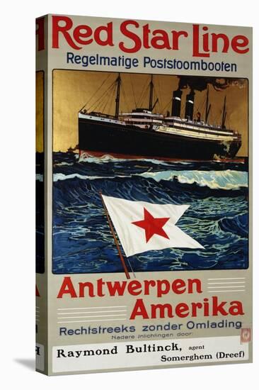 Red Star Line, Antwerpen America, c.1899-null-Stretched Canvas