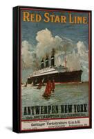 Red Star Line, Antwerpen-New York, circa 1910-null-Framed Stretched Canvas