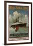 Red Star Line, Antwerpen-New York, circa 1910-null-Framed Giclee Print