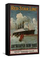 Red Star Line, Antwerpen-New York, circa 1910-null-Framed Stretched Canvas