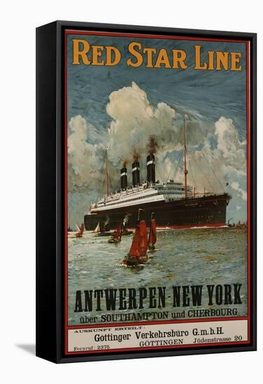 Red Star Line, Antwerpen-New York, circa 1910-null-Framed Stretched Canvas