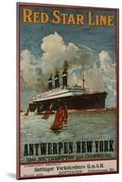 Red Star Line, Antwerpen-New York, circa 1910-null-Mounted Giclee Print