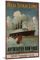 Red Star Line, Antwerpen-New York, circa 1910-null-Mounted Giclee Print