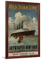 Red Star Line, Antwerpen-New York, circa 1910-null-Framed Giclee Print