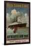 Red Star Line, Antwerpen-New York, circa 1910-null-Framed Giclee Print