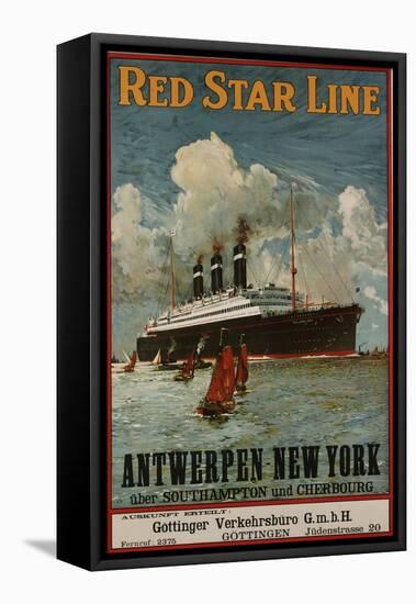 Red Star Line, Antwerpen-New York, circa 1910-null-Framed Stretched Canvas