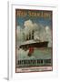 Red Star Line, Antwerpen-New York, circa 1910-null-Framed Premium Giclee Print