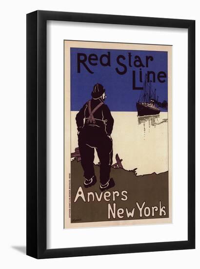 Red Star Line Anvers New York-Henrick Cassiers-Framed Art Print
