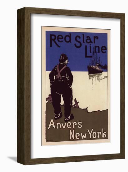 Red Star Line Anvers New York-Henrick Cassiers-Framed Art Print